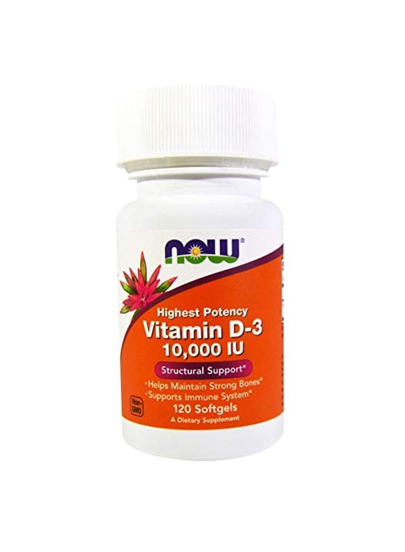 ناو فيتامين د 10000 وحدة 120 كبسولة