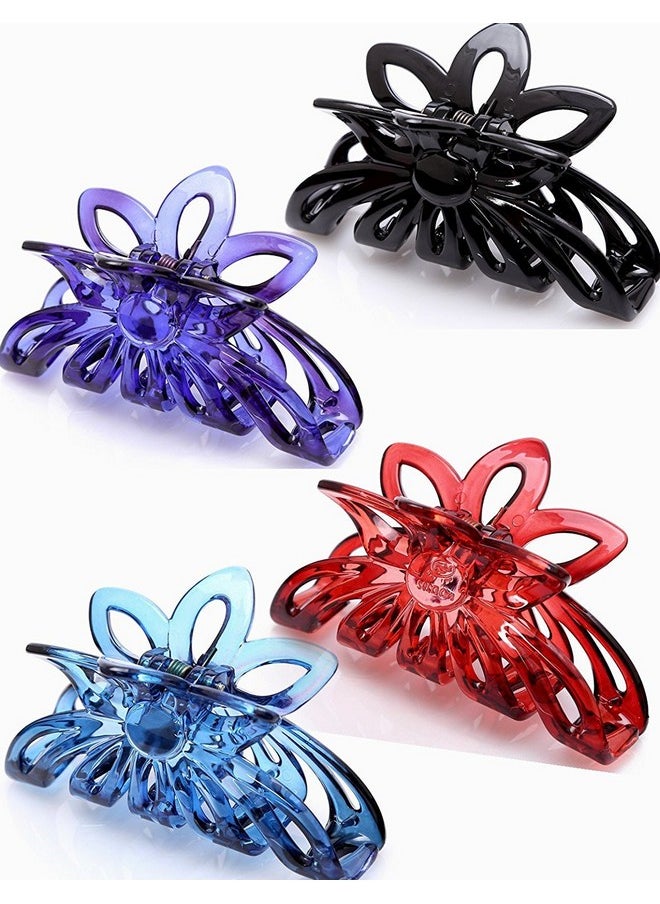 Prettyou - 3.5 Inches Plastic Large Clip Hair Claws For Women Pack Of 4 - Image 1