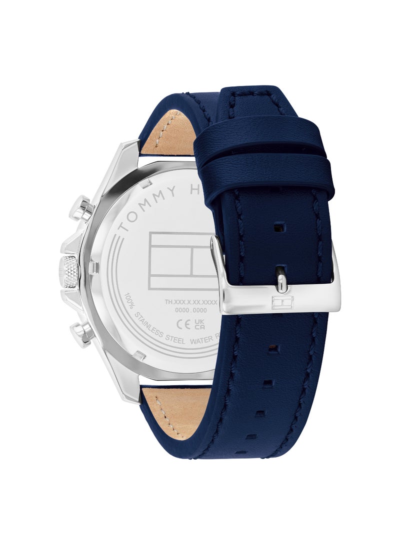 TOMMY HILFIGER ROUND ANALOG MEN'S NAVY CASE WATCH - 1792165 - Image 3
