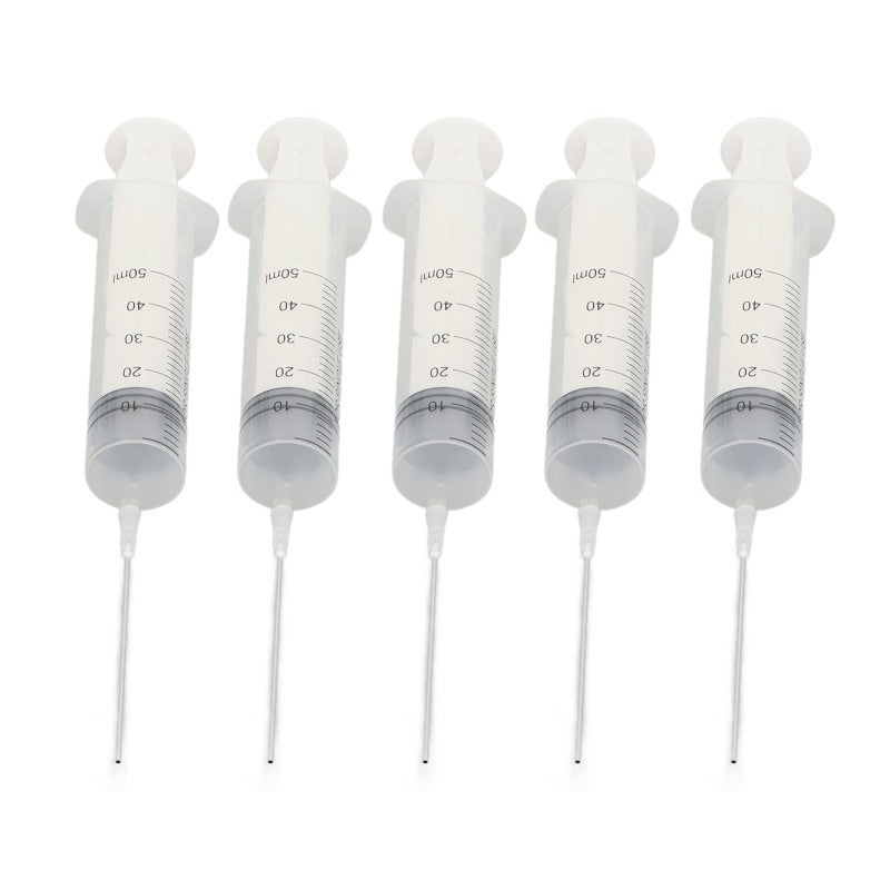 Ink Filling Syringe 50Ml Clear Scale Stainless Steel & Pp Plastic - Multi-Purpose Practical Use Injector Drawing Tool For Printer Cartridge Laboratory Sealing Lubrication - Image 1
