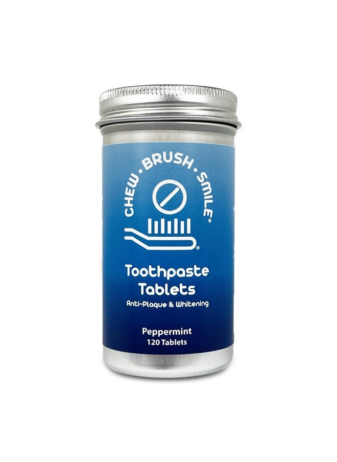 WELdental Chew Brush Smile Toothpaste Tablets 120 Count Peppermint  - Image 1