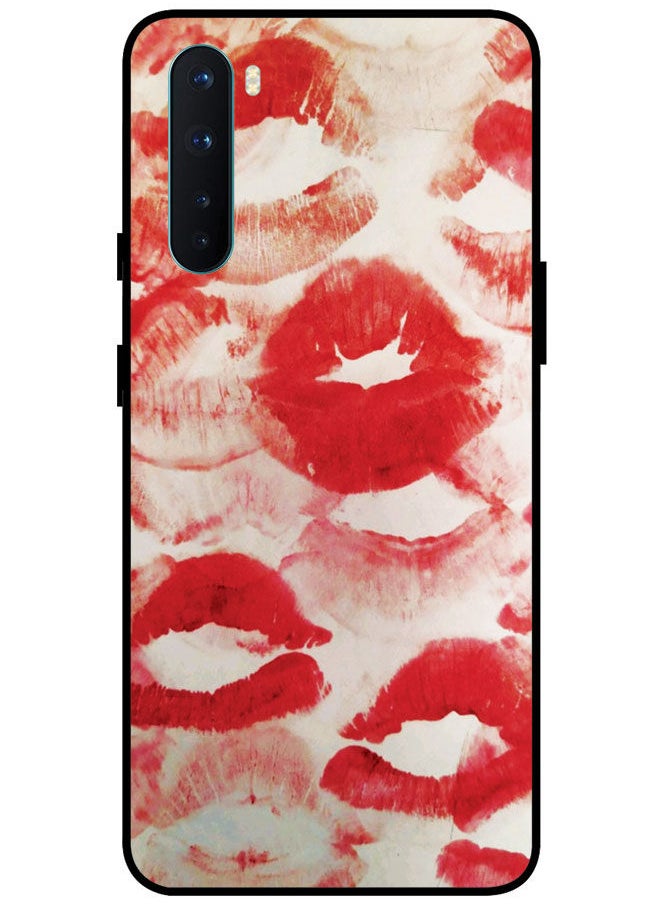 EYE CATCH - Protective Case Cover For OnePlus Nord Smart Series Printed Protective Case Cover for OnePlus Nord Red Lips - Image 1