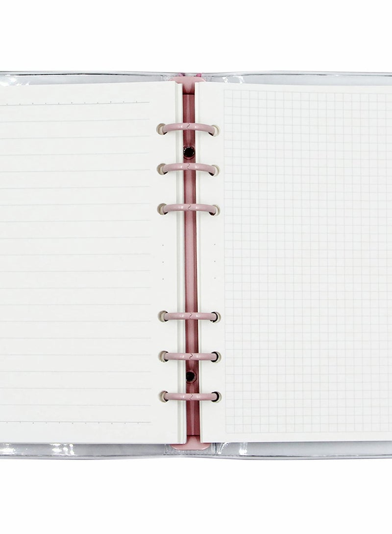 SYOSI A6 Binder Cover Notebook, Soft PVC Cute Cartoon Refillable 6 Ring Loose Leaf Round Personal Journal with Insert Paper, Pocket, Snap Button Closure - Image 5