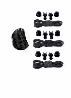 Elastic Laces, No Tie Shoe Laces, Locks Tieless Shoelaces, One Size Shoelaces All for Adults and Kids Sneakers 3 Pairs
