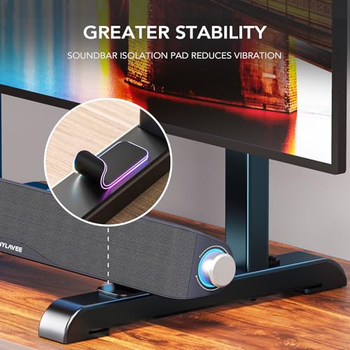 AX WABER Table Top TV Stand with Height Adjustable TV Legs Replacement for Most 37-86 Inch Flat Curved TVs,Steel TV Base Feet Holds up to 150 lbs with Cable Management, Max VESA 800x600mm Black - Image 3