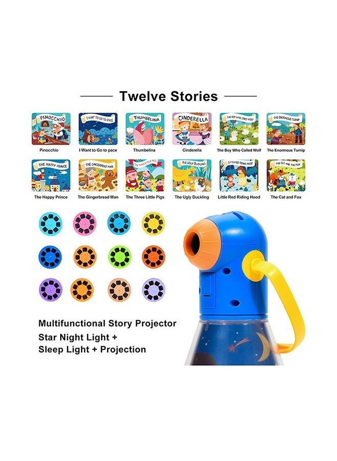 Generic - Light Projector Moonlight Story Projector Kids Storybook Torch Storybook Projector With 12pcs Story Reels - Image 1