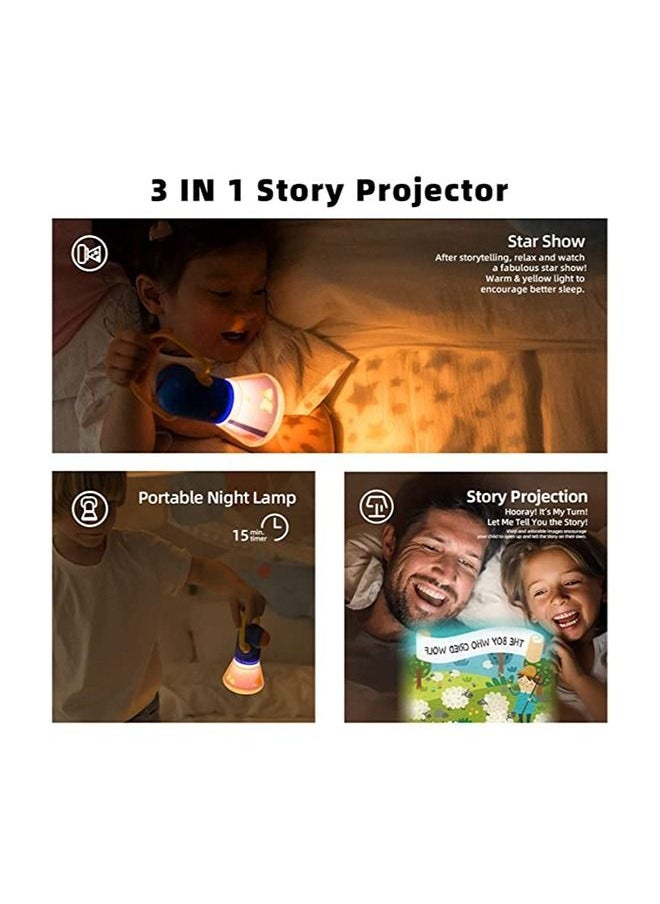 Generic - Light Projector Moonlight Story Projector Kids Storybook Torch Storybook Projector With 12pcs Story Reels - Image 1