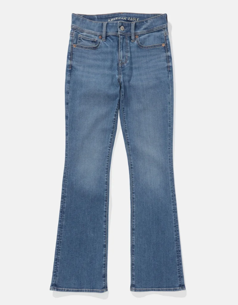American Eagle  AE Next Level Ripped Low-Rise Kick Bootcut Jean for Women | Best Price UAE