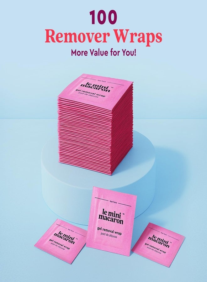 Le Mini Macaron Gel Nail Polish Remover Wraps | Easy, At-Home Soak Off Pads, Gel Polish Remover for Nails | Shellac Removal | Vegan, Cruelty-Free, 9-Free Formula - 100 Wraps - Image 3