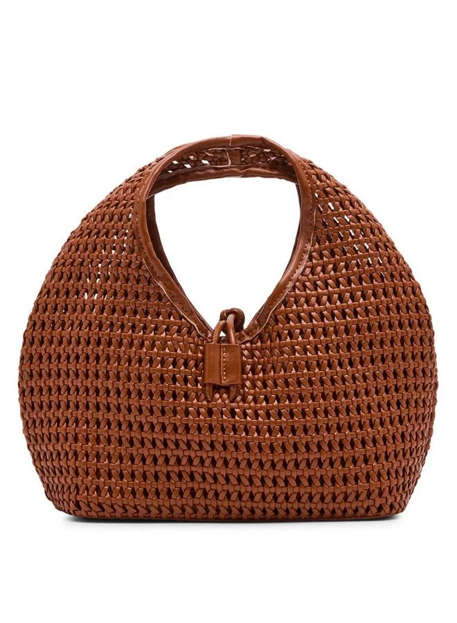 Steve Madden  Dahlia-W Bronze Women's Woven Satchel Bag for Women | Best Price UAE