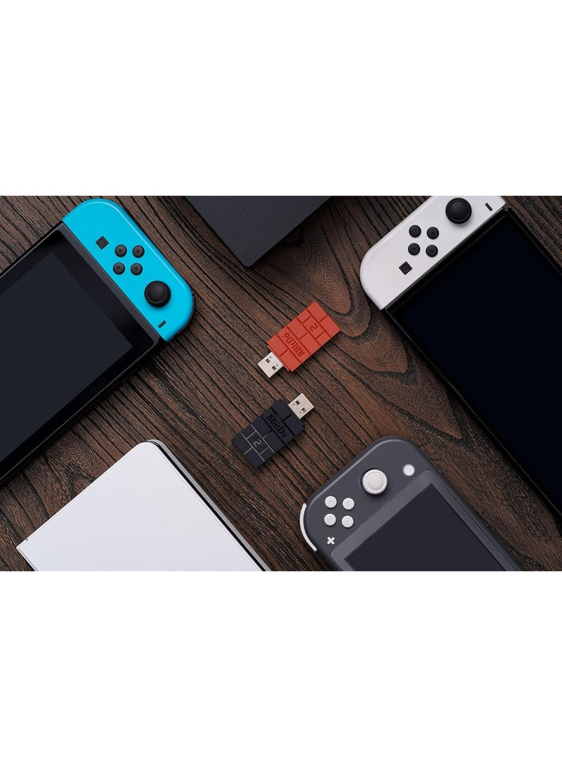 8بت دو محول USB لاسلكي 8BitDo 2 لجهاز Switch/Switch 2، وأجهزة الكمبيوتر التي تعمل بنظام Windows، وأجهزة Mac، وRaspberry Pi، متوافق مع وحدة تحكم Xbox Series X وS، ووحدة تحكم Xbox One Bluetooth، وSwitch Pro، ووحدة تحكم PS5 (أسود) - Image 5