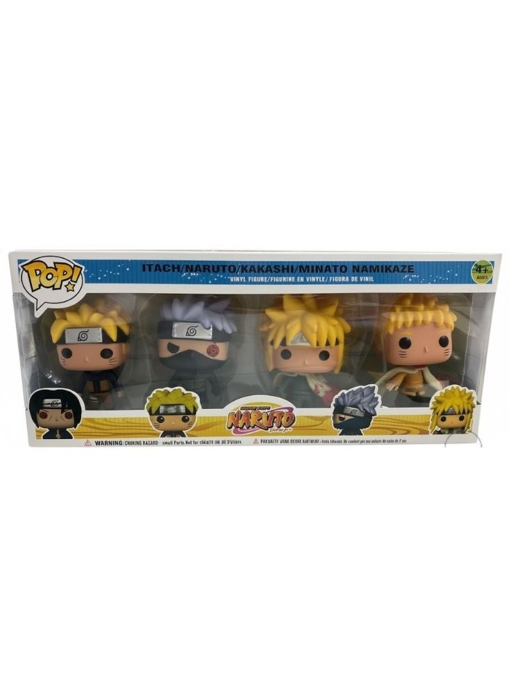 Premium Naruto Anime Vinyl Figure Set Featuring Naruto, Kakashi, Itachi and Minato – Collectible Character Figures Combo Pack for Fans - Image 1