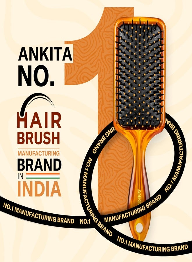 Ankita Flat Hair Brush|Paddle Hair Brush with Strong and Flexible soft Bristles|For Grooming, Straightening, Smoothing, Detangling Hair, Ideal for Men & Women (144 B) - Image 2