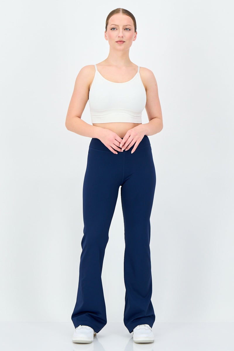 Reebok Women Sportswear Fit Training Bootcut Leggings, Navy - Image 4