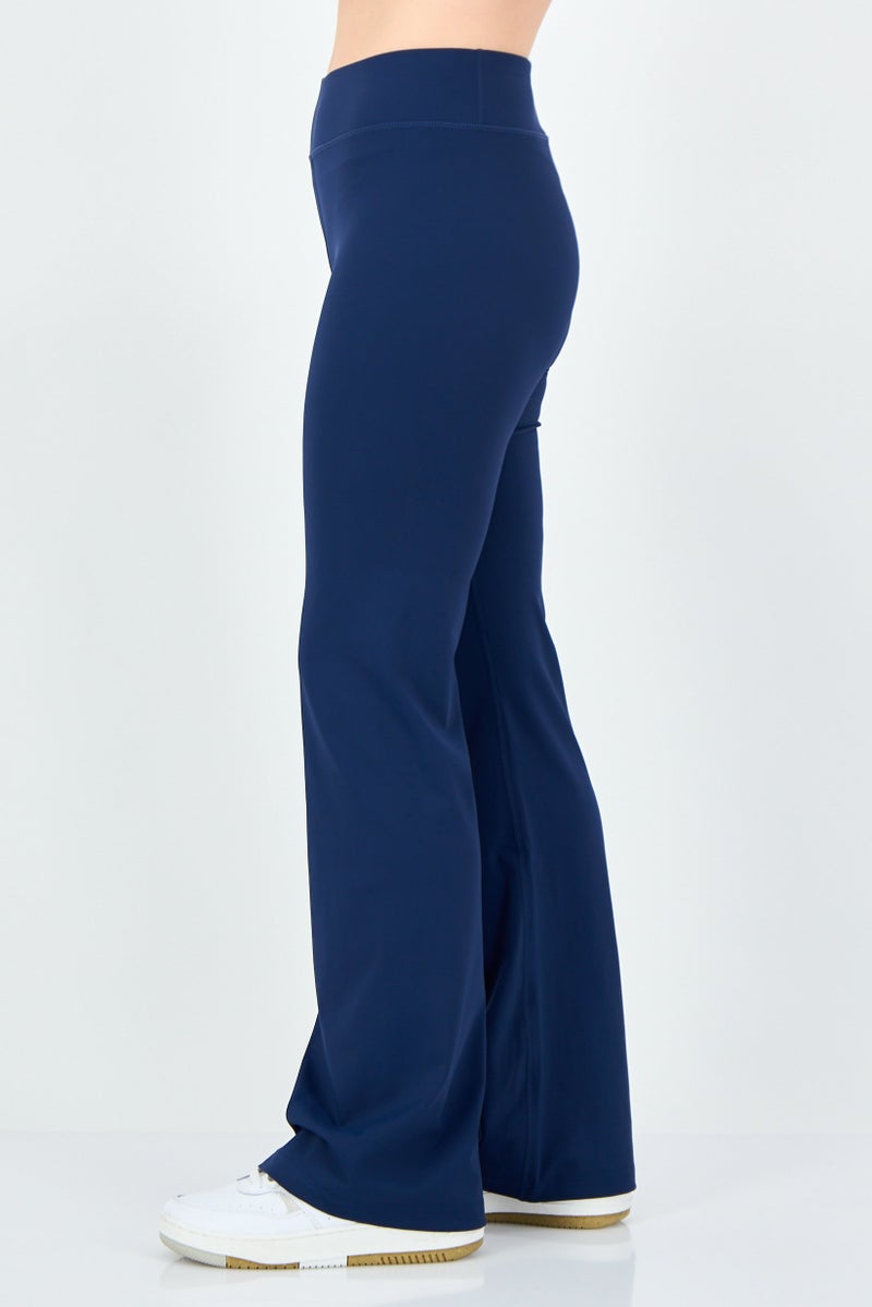 Reebok Women Sportswear Fit Training Bootcut Leggings, Navy - Image 3