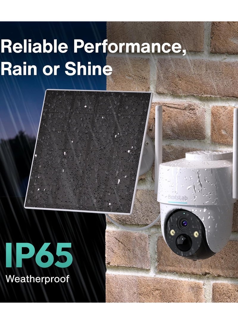 Botslab BOTSLAB Outdoor Security Camera Wireless  W314, 2K 3MP Pan Tilt Camera with Solar Power, Color Night Vision, Human Detection, 4G SIM, Compatible with Alexa  - Image 4