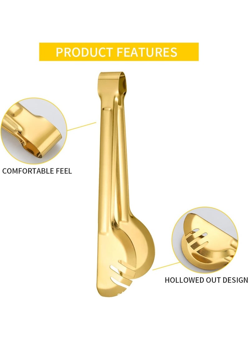 Soofam 10 Pcs Stainless Steel Catering Serving Utensils with Large Cooking Utensil Serving Spoon,Slotted Spoons,Serving Forks,Soup Ladle,Serving Tongs, for Parties,Kitchen,Buffet (Gold) - Image 1