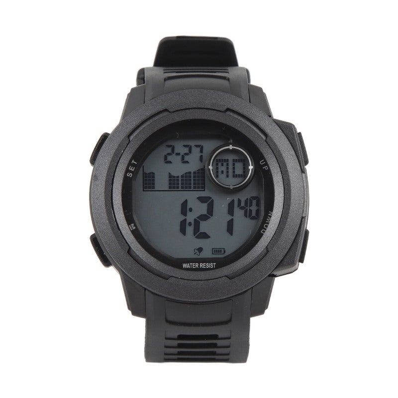 SYNOKE Men Digital Sports Watch: Grey ABS Plastic Case Rubber Strap - 50M Waterproof Shock Resistant Large Luminous Display Alarm Watch for Outdoor Indoor Sports Running Climbing Swimming Fishing Gym - Image 3