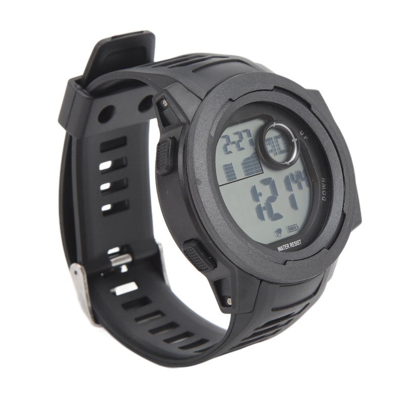 SYNOKE Men Digital Sports Watch: Grey ABS Plastic Case Rubber Strap - 50M Waterproof Shock Resistant Large Luminous Display Alarm Watch for Outdoor Indoor Sports Running Climbing Swimming Fishing Gym - Image 1