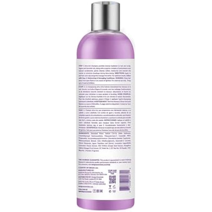 Design Essentials حمام شعر مرطب بالأغاف واللافندر، شامبو خالي من الكبريتات - مجموعة تجفيف بالهواء وضغط حريري - 12 أونصة - Image 2