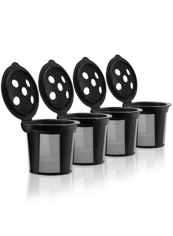 GoodCups 4 Reusable K Cups for Keurig K Supreme, K Supreme Plus, K Slim with Multistream Technology, K-Brew Chill, K-Duo Hot & Iced - 4 Black Refillable Kcups Coffee Filters for Keurig Coffee Makers - Image 1