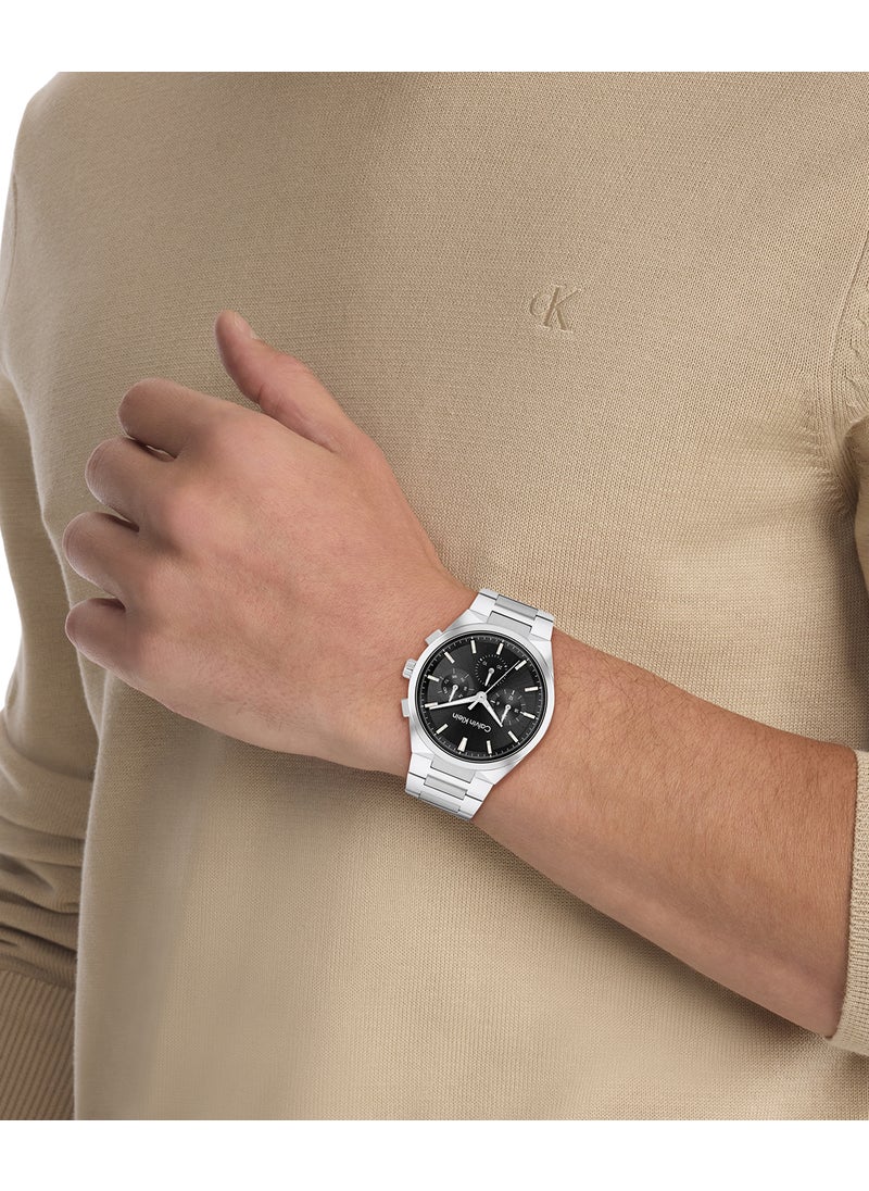 CALVIN KLEIN Men Chronograph Black Stainless Steel Watch  - Image 4