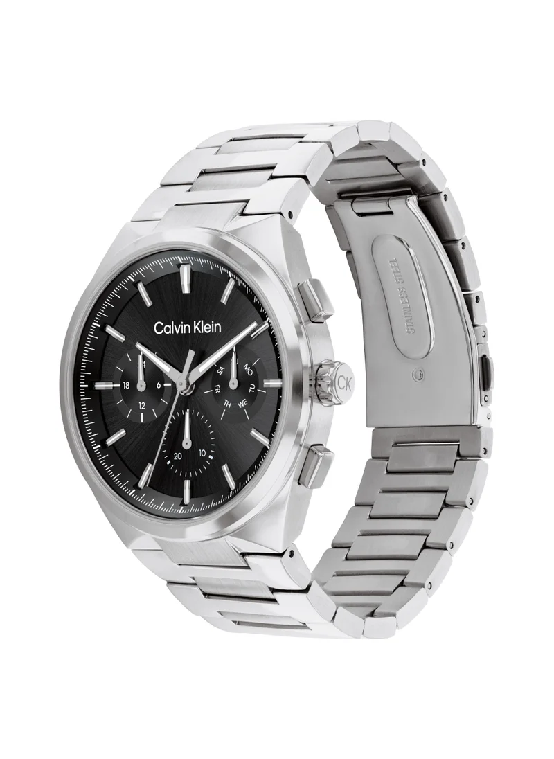 CALVIN KLEIN Men Chronograph Black Stainless Steel Watch