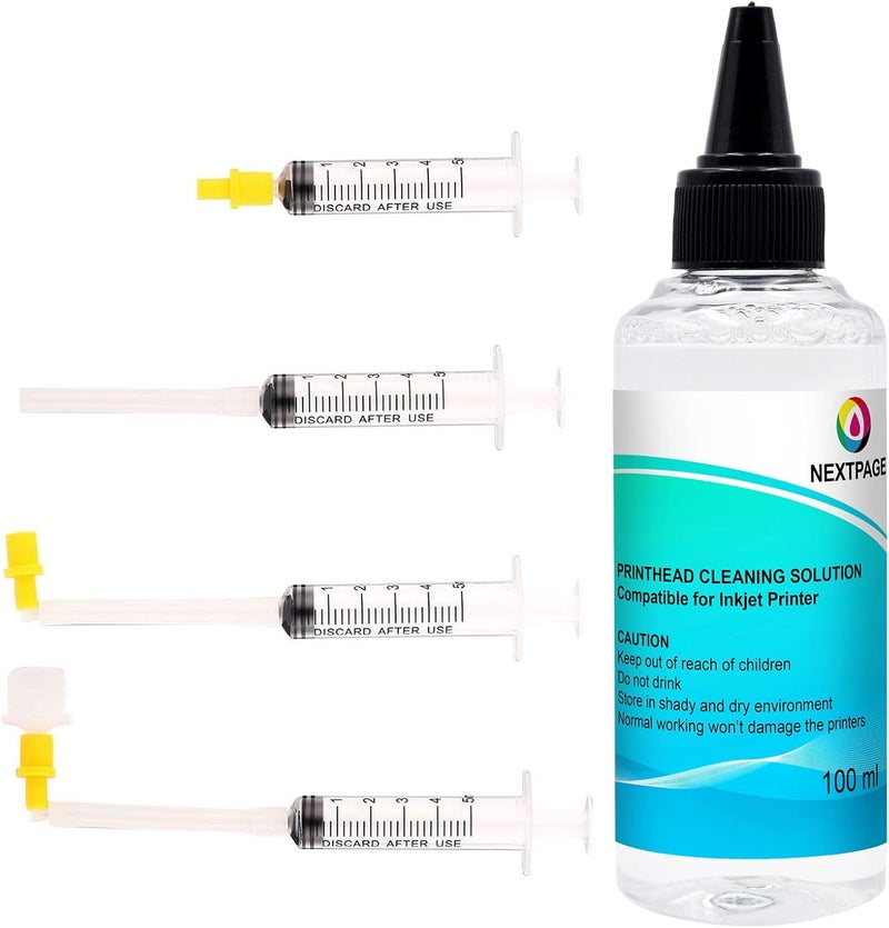 Salt mist resistant Printhead Cleaning Kit for Inkjet Printers Nozzle Cleaner Kit for Printerhead Cleaning for All Epson/Canon/HP/Lexmark/Brother/Kodak/Samsung Inkjet Printers 1Pack 100ML Hardened processed substance - Image 5