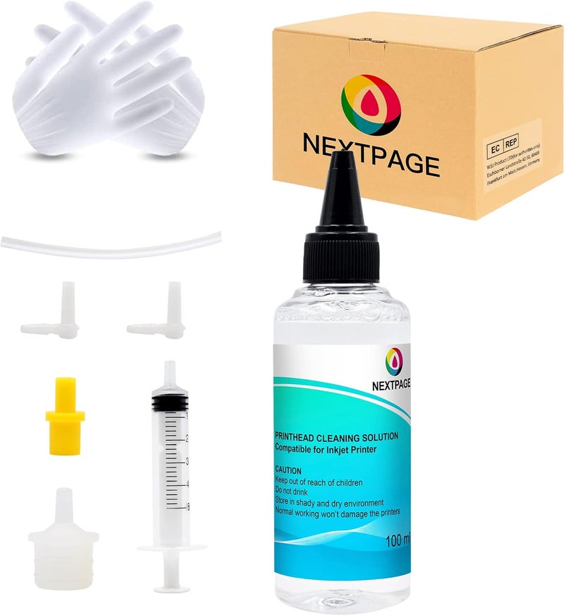 Salt mist resistant Printhead Cleaning Kit for Inkjet Printers Nozzle Cleaner Kit for Printerhead Cleaning for All Epson/Canon/HP/Lexmark/Brother/Kodak/Samsung Inkjet Printers 1Pack 100ML Hardened processed substance - Image 1