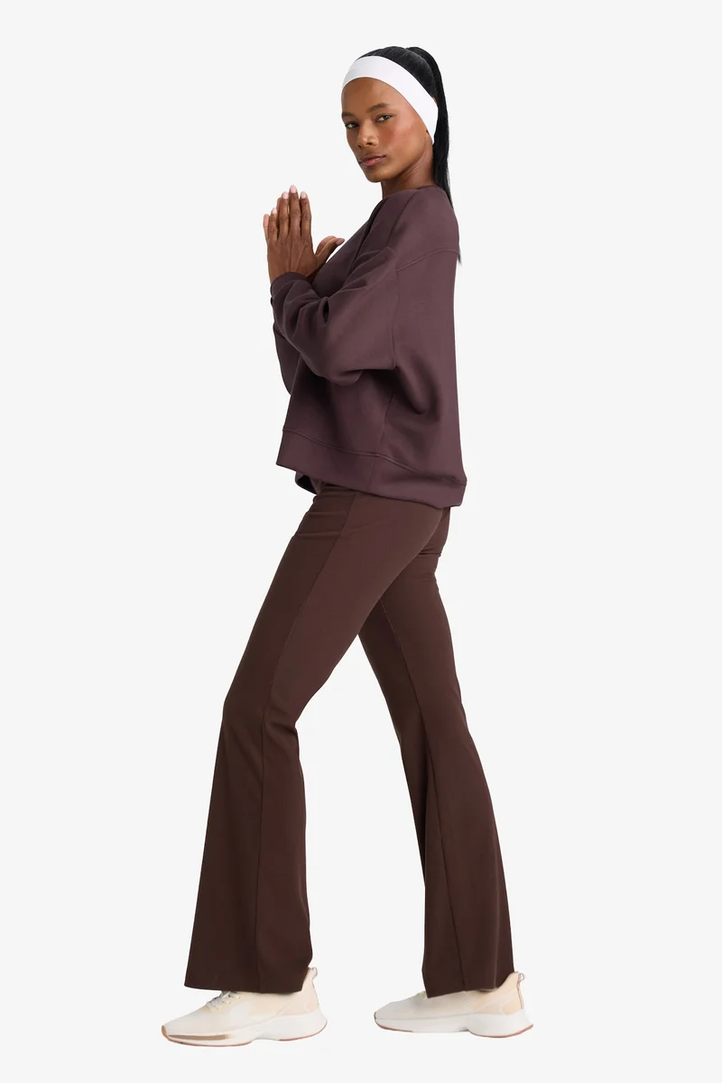 Defacto  DeFactoFit Flare Fit High Waist Regular Leg Sweatpants for Women | Best Price UAE
