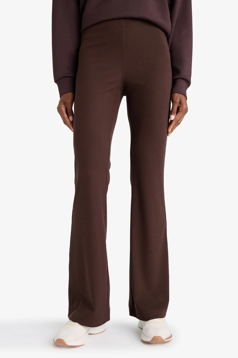Defacto  DeFactoFit Flare Fit High Waist Regular Leg Sweatpants for Women | Best Price UAE