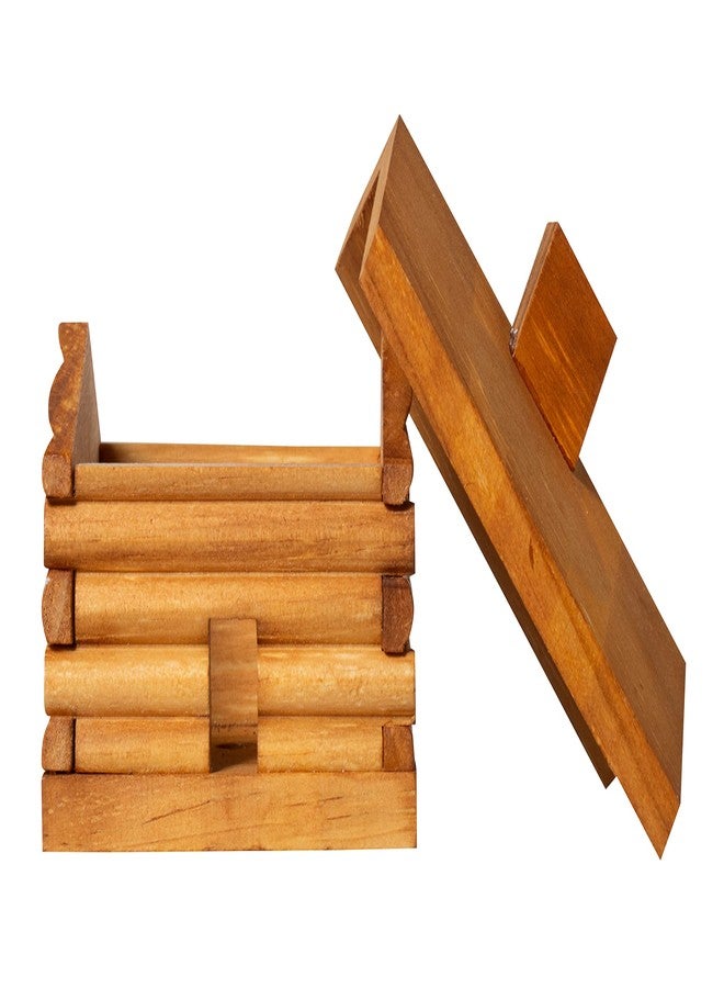 Paine's Log Cabin Incense Burner with 10 Cedar Cones - Image 2