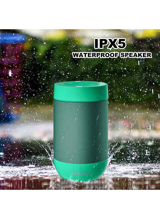 comiso مكبر صوت بلوتوث محمول مقاوم للماء صغير مكبر صوت للاستحمام لاسلكي Ipx5 صوت ستيريو عالي الدقة 360 وقت تشغيل 12 ساعة حجم جيب مدمج ميكروفون مدمج دعم بطاقة Tf للسفر في الهواء الطلق - Image 4
