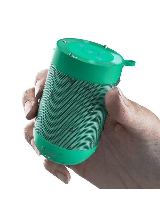 comiso مكبر صوت بلوتوث محمول مقاوم للماء صغير مكبر صوت للاستحمام لاسلكي Ipx5 صوت ستيريو عالي الدقة 360 وقت تشغيل 12 ساعة حجم جيب مدمج ميكروفون مدمج دعم بطاقة Tf للسفر في الهواء الطلق - Image 2