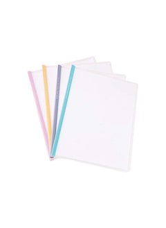 Deli Deli Office Stationery 4 Pieces Transparent File Folder Sliding Bar 