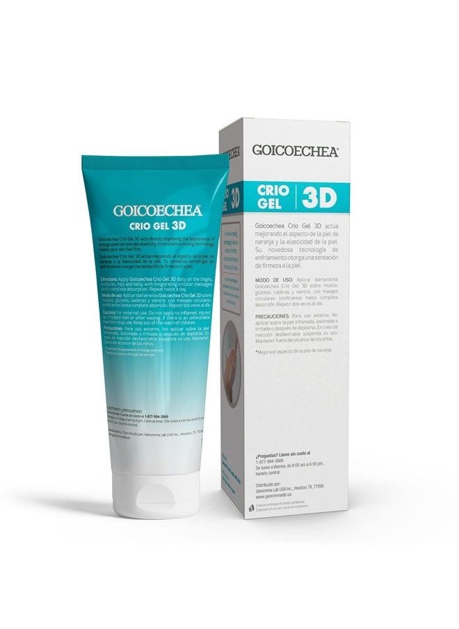 Goicoechea - 3D Crio Gel: Triple Action Cryoactive, Cooling Tech for Cellulite & Orange Peel Skin, 6.76 fl oz - Image 1