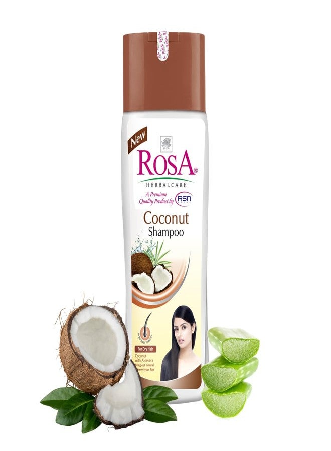 ROSA Coconut Shampoo with Aloe Vera | Deep Moisturizing & Strengthening Formula for Dry Hair | Reduces Breakage, Adds Shine & Nourishes Scalp | Suitable for Men & Women | Pack of 1 - Image 1