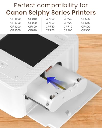 COLORWING Compatible Canon Selphy CP1500 CP1300 Paper and Ink, KP-108IN 3 Color Ink Cartridges and108 Sheets 4x6 Photo Paper 3xKP-36IP for Selphy CP1200 CP910 CP800 CP780 CP740 Compact Photo Printers - Image 2
