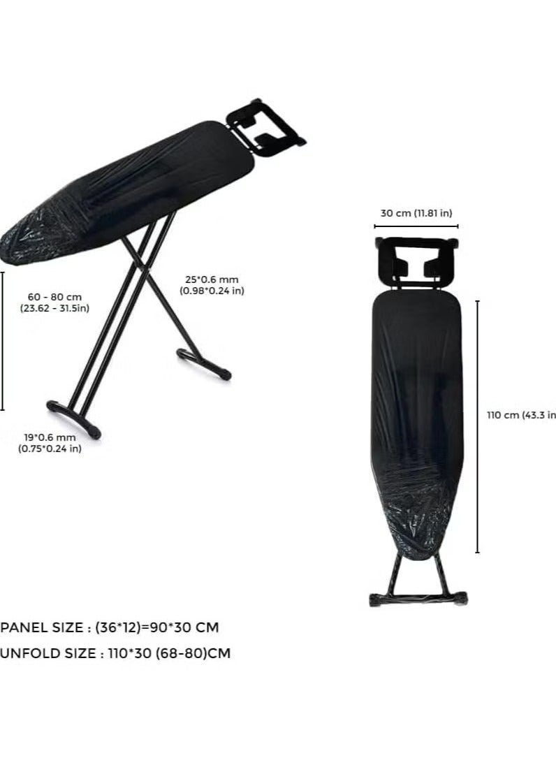 12"x36" Ironing Board with Steam Iron Rest - Premium Heat Resistant - Contemporary Lightweight Iron Board with Adjustable Height and Lock System  - Image 2