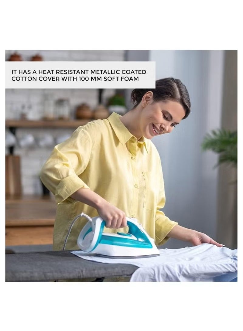 12"x36" Ironing Board with Steam Iron Rest - Premium Heat Resistant - Contemporary Lightweight Iron Board with Adjustable Height and Lock System  - Image 4