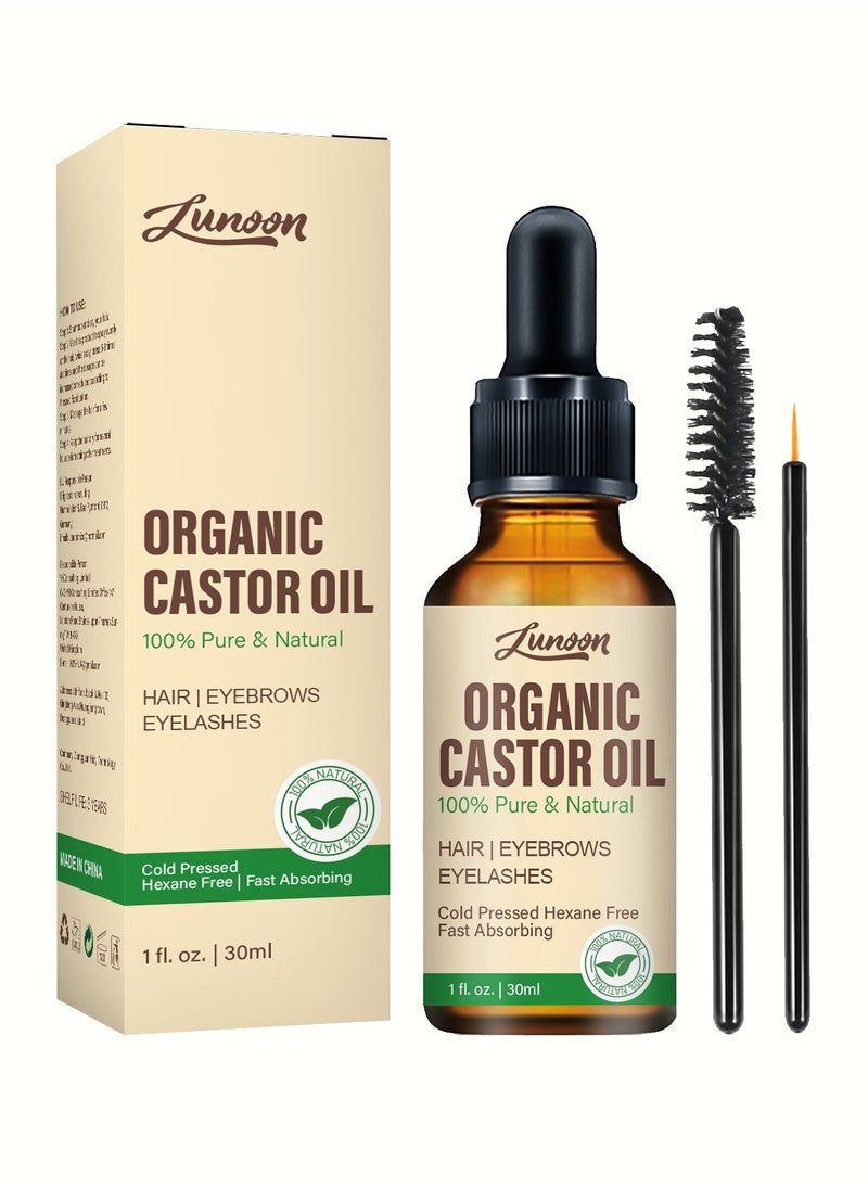 LUNOON LUNOON cross-border dense hair castor essential oil prevents hair loss, moisturizes and repairs thick hairline, strengthens and solidifies hair essential oil 30ml  - Image 1
