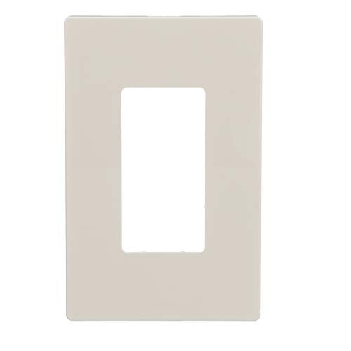 EATON Wiring PJS26LA Decorator Screwless Wallplate, 1-Gang, Light Almond - Image 1
