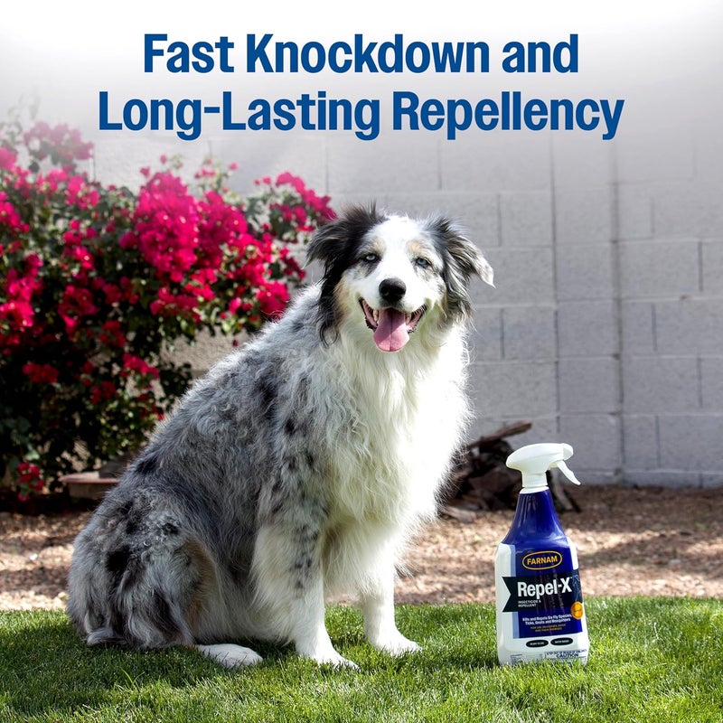 Farnam Repel-X Ready-To-Use Fly Spray, Insecticide And Repellent For Horses And Dogs, 32 Fluid Ounces, 1 Quart Bottle With Trigger Sprayer - Image 4