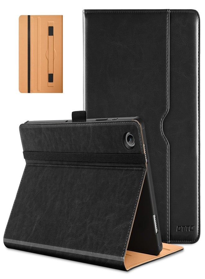 DTTO for Samsung Galaxy Tab A9 Plus 11 inch Case 2023, Premium Leather Business Folio Stand Cover with Hand Strap for Galaxy Tab A9+ 11’’ 2023 Model (SM-X210/X216/X218) - Auto Wake/Sleep, Black - Image 1