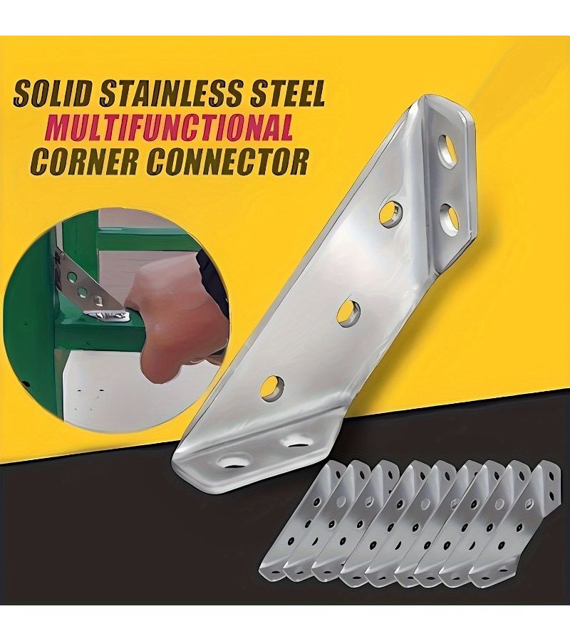 40pcs Set 5 Angle Brackets 35 Screws Heavy Duty Metal Corner Brace 90 Degree Angle Support Scratch Resistant Easy To Install For Furniture And Wooden Frames 2.71 X 1.02 X 0.51 Inches - Image 1