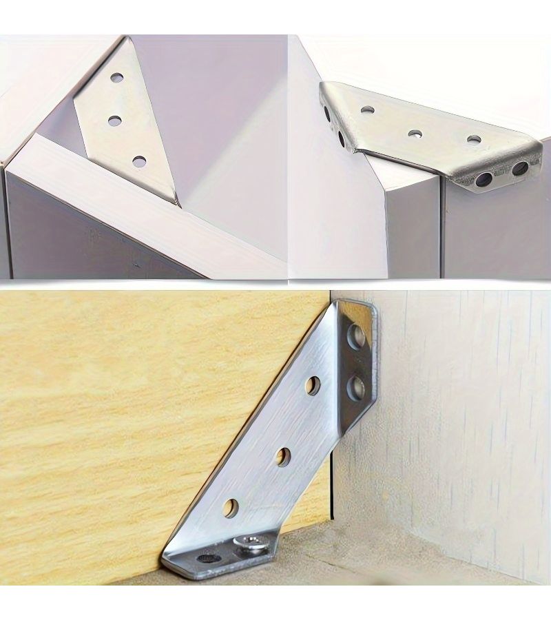 40pcs Set 5 Angle Brackets 35 Screws Heavy Duty Metal Corner Brace 90 Degree Angle Support Scratch Resistant Easy To Install For Furniture And Wooden Frames 2.71 X 1.02 X 0.51 Inches - Image 5