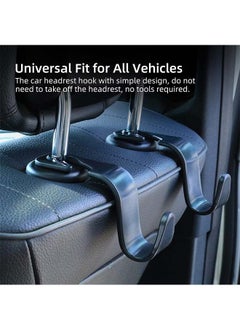 Generic 4 Pcs Car Vehicle Seat Back Headrest Hooks, Plastic S Type Back Seat Organizer Hanger Storage Hook, Holder Hook for Bag Purse Handbag (Black)  - Image 3