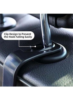 Generic 4 Pcs Car Vehicle Seat Back Headrest Hooks, Plastic S Type Back Seat Organizer Hanger Storage Hook, Holder Hook for Bag Purse Handbag (Black)  - Image 4