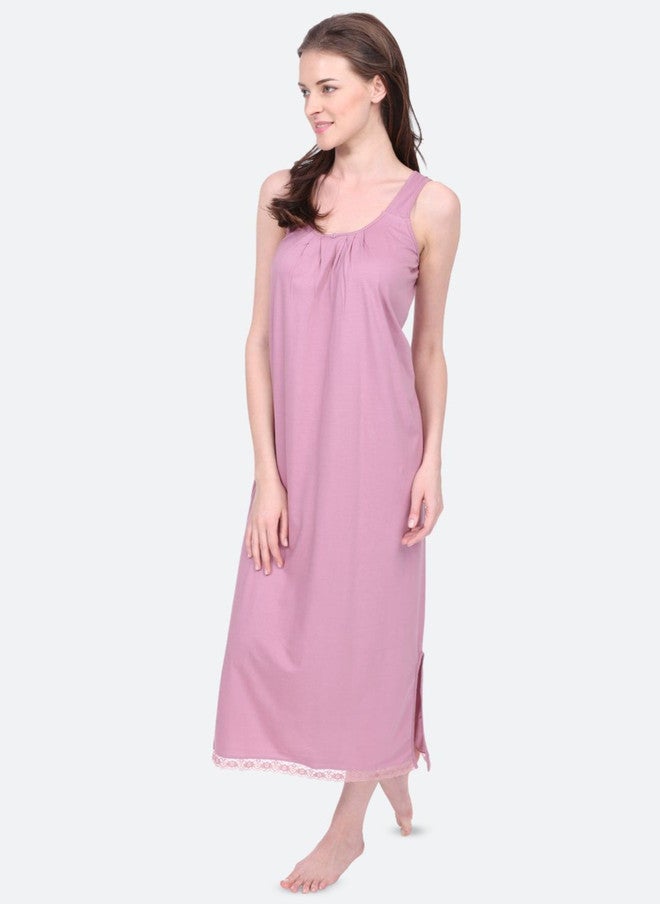 Red Rose RedRose Women Sleeveless Maxi Nightdress in Rose Pink - Image 4