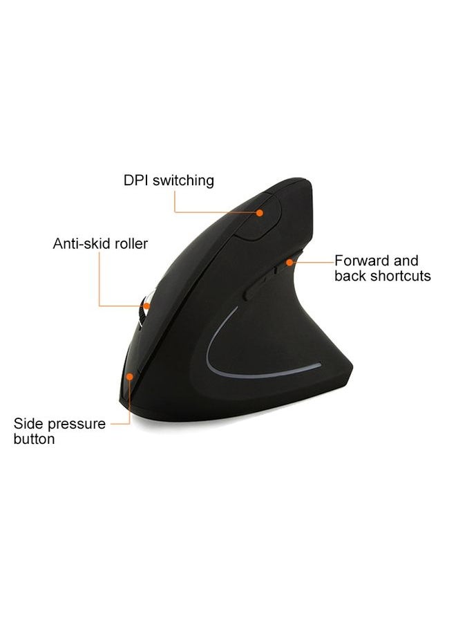 BURAQ Battery Version Wireless Mouse Vertical 2.4GHz Optical Mouse (White)  - Image 3